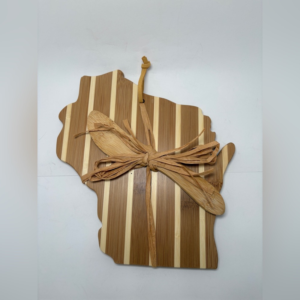 Totally Bamboo Destination Wisconsin Cutting Board, Grazing Board, Wall Decor